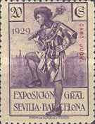 Seville - Barcelona Exposition Issue - Spanish Postage Stamps Overprinted "CABO JUBY" — 20C, violet