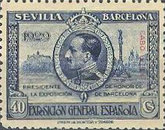 Seville - Barcelona Exposition Issue - Spanish Postage Stamps Overprinted "CABO JUBY" — 40C, dark blue