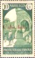 Spanish Morocco Stamps Overprinted "Cabo Juby" in Black or Red — 10C, dark green