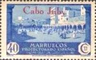 Spanish Morocco Stamps Overprinted "Cabo Juby" in Black or Red — 40C, dark ultramarine