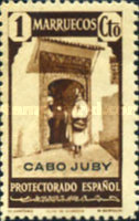 Spanish Morocco Postage Stamps Overprinted "CABO JUBY" — 1C, dark brown