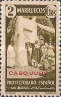 Spanish Morocco Postage Stamps Overprinted "CABO JUBY" — 2C, dark olive