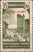 Spanish Morocco Postage Stamps Overprinted "CABO JUBY" — 15C, dark green