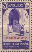 Spanish Morocco Postage Stamps Overprinted "CABO JUBY" — 20C, violet