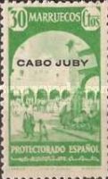 Spanish Morocco Postage Stamps Overprinted "CABO JUBY" — 30C, emerald green