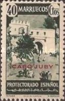 Spanish Morocco Postage Stamps Overprinted "CABO JUBY" — 40C, blackish green