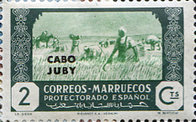 Spanish Morocco Postage Stamps Overprinted "CABO JUBY" — 2C, greyish green/light green