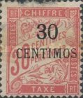 French Postage Due Stamps Surcharged — 30/30C, carmine