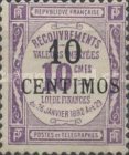 French Postage Due Stamps Surcharged — 10/10C, violet