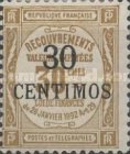 French Postage Due Stamps Surcharged — 30/30C, olive brown