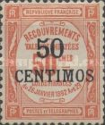 French Postage Due Stamps Surcharged — 50/50C, brick-red
