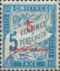 French Postage Due Stamps Surcharged — 5/5C, dull blue