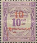 French Postage Due Stamps Surcharged — 10/10C, violet
