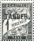 French Postage Due Stamps Overprinted — 1C, black