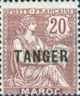 Inscription: "MAROC" - Overprinted "TANGER" — 20(C), bluish purple