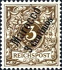 German Empire Postage Stamps Surcharged — 3/3C/Pf, greyish brown