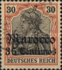 German Empire Postage Stamps Surcharged — 35/30C/(Pf), orange red/black