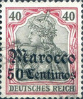 German Empire Postage Stamps Surcharged — 50/40C/(Pf), carmine/black