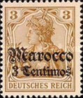 German Empire Postage Stamps Surcharged - Watermarked — 3/3C/(Pf), brown