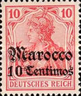 German Empire Postage Stamps Surcharged - Watermarked — 10/10C/(Pf), carmine red