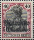 German Empire Postage Stamps Surcharged and Overprinted "Marokko" — 50/40C/(Pf), carmine/black