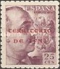 Spanish Postage Stamps Overprinted "TERRITOIRO DE IFNI" — 25C, purple red