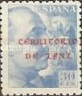 Spanish Postage Stamps Overprinted "TERRITOIRO DE IFNI" — 30C, blue