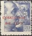 Spanish Postage Stamps Overprinted "TERRITOIRO DE IFNI" — 70C, blue