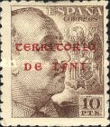 Spanish Postage Stamps Overprinted "TERRITORIO DE IFNI" — 10Pts, reddish brown