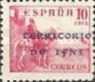 Spanish Postage Stamps Overprinted "TERRITORIO DE IFNI" — 10C, carmine, Blue overprint