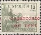 Spanish Postage Stamps Overprinted "TERRITORIO DE IFNI" — 15C, green