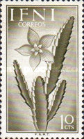 Flora & Fauna — 10C, olive green, Stapelia sp.