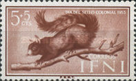 Stamp Day - Squirrels — 5+5 C, reddish brown, Sciurus pauli