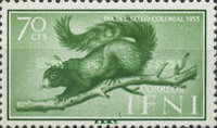 Stamp Day - Squirrels — 70C, light green, Sciurus pauli