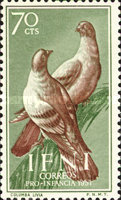 Child Welfare — 70C, dark green, Columba livia