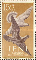 Child Welfare — 15+5 C, light brown/blackish violet, Columba oenas