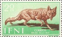 Stamp Day - Golden Jackal — 20C, emerald green/brown, Canis aureus
