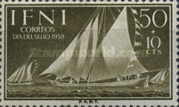 Stamp Day - Fish & Ships — 50+10 C, dark olive