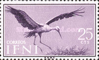Birds — 25C, greyish violet, Ciconia ciconia