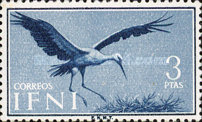 Birds — 3Pts, bluish green, Ciconia ciconia