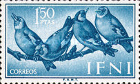 Birds — 1.50Pts, greenish black, Carduelis carduelis