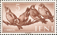Birds — 5Pts, brown, Carduelis carduelis