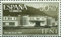 Stamp Day - Buildings — 50+20 C, blackish brown