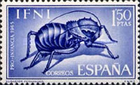 Child Welfare - Insects — 1.50Pts, bluish violet, Eugaster fernandez