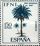 Child Welfare - Local Flora — 1.50Pts, dark bluish green/sepia, Cocos nucifera