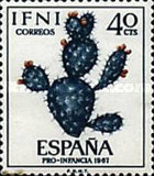 Child Welfare - Local Flora — 40C, bluish green/orange brown, Opuntia sp.