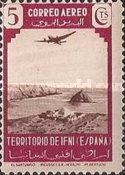 Airmail - Landscapes — 5C, purple rose