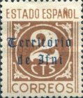 Spanish Postage Stamps Overprinted "Territorio de Ifni" in Gothic Script — 2C, brown