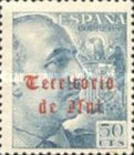 Spanish Postage Stamps Overprinted "Territorio de Ifni" in Gothic Script — 50C, dark blue