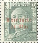 Spanish Postage Stamps Overprinted "Territorio de Ifni" in Gothic Script — 90C, green